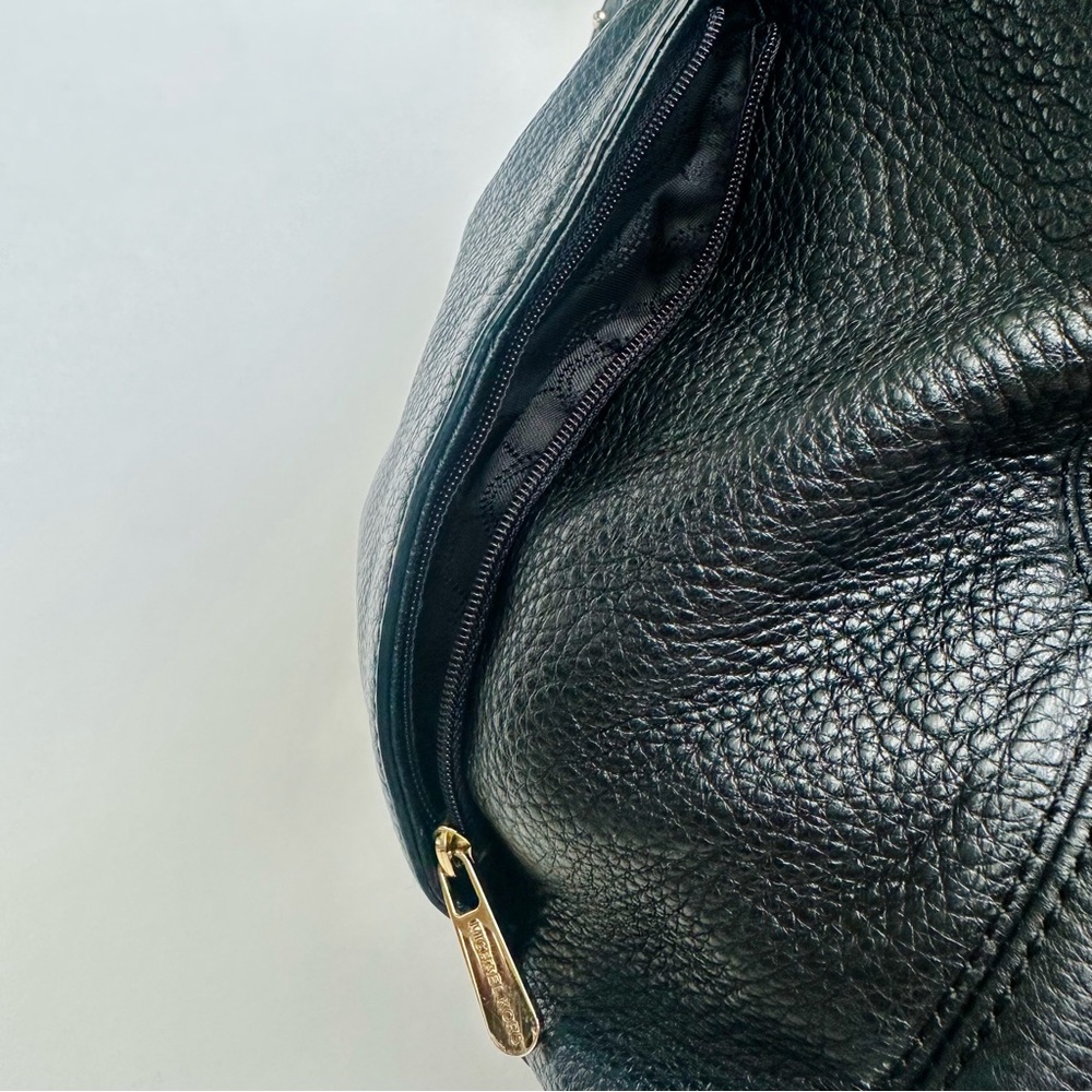 🥂SOLD🥂Vintage Michael Kors Bowery Black Boho Pebbled Leather Shoulder Bag Purse - Picture 9 of 14